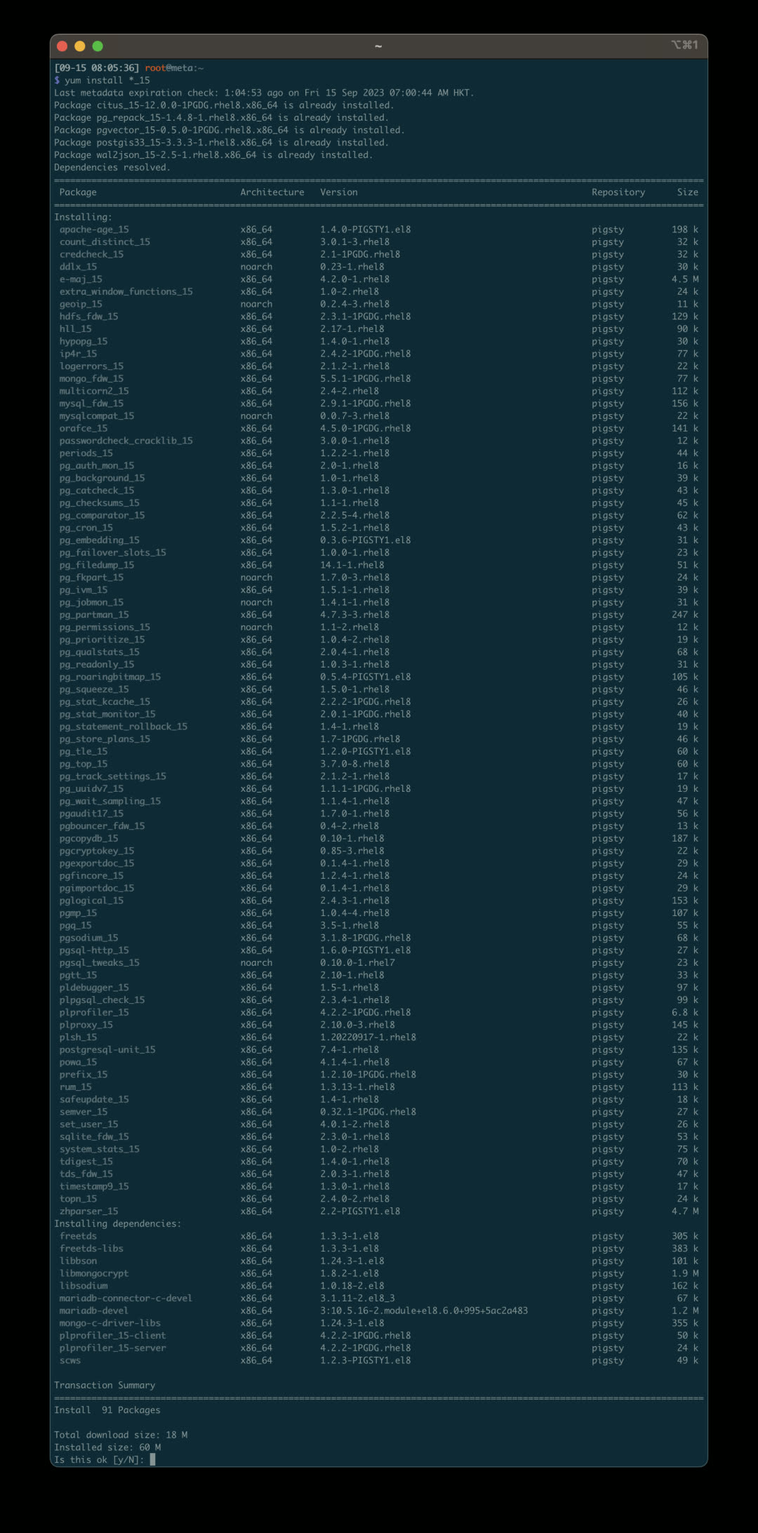 Extension List